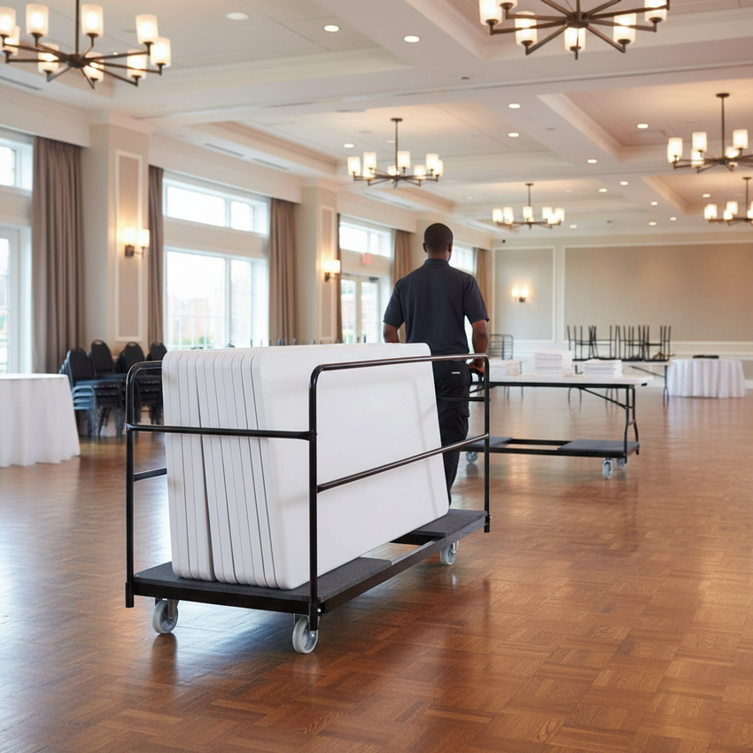 Bizchair-folding-tables-on-dolly-in-event-space