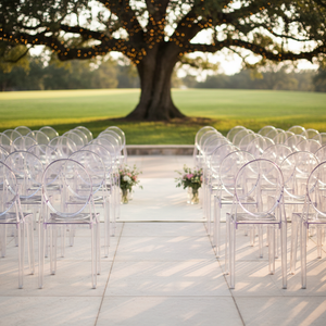 Bizchair-ghost-side-chairs-in-ceremony-setup