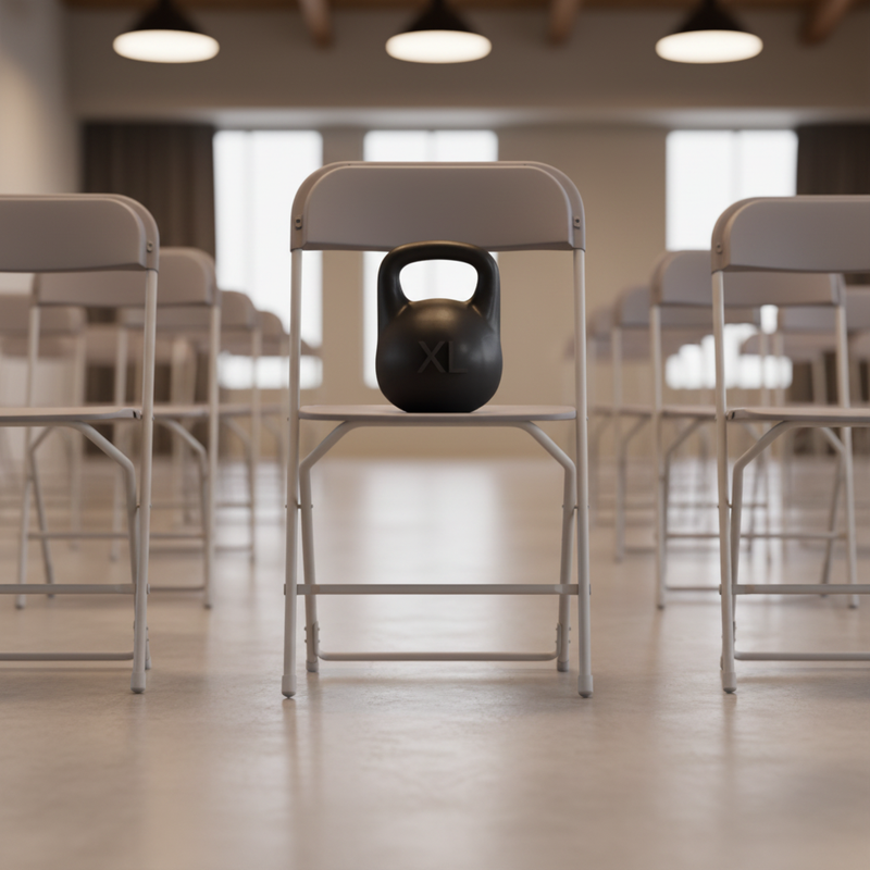 Gray Folding Chair - Weight Capacity Catalog Lifestyle