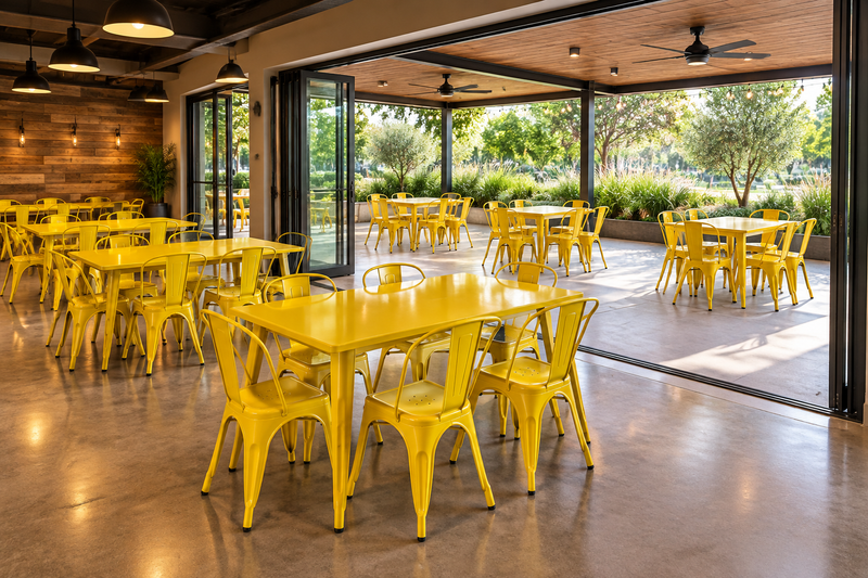Bizchair-indoor-and-covered-patio-restaurant-dining-with-coordinated-yellow-furniture