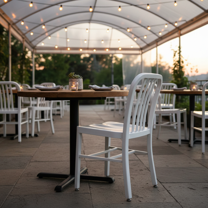 Bizchair-metal-chair-at-table-on-covered-patio