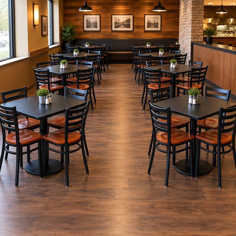 Bizchair-restaurant-dining-room-with-a-practical-central-aisle