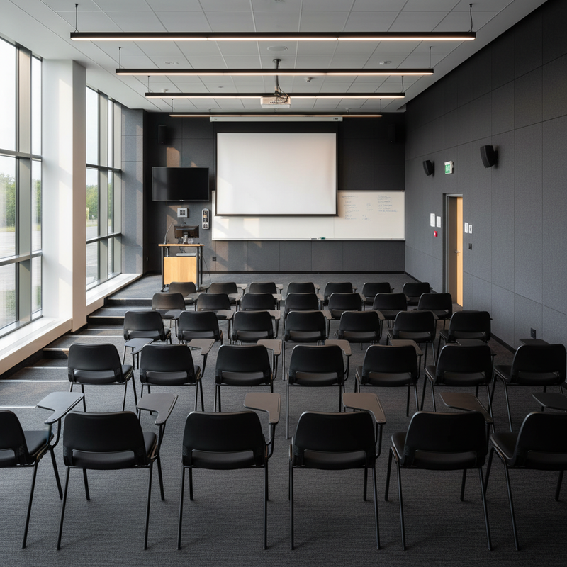 Bizchair-university-lecture-room-padded-shell-chair-with-flip-up-tablet-arm